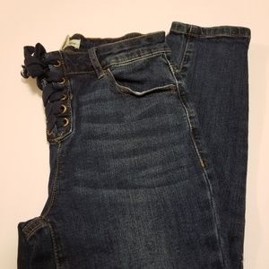 Sky And Sparrow Lace Up Skinny Jeans